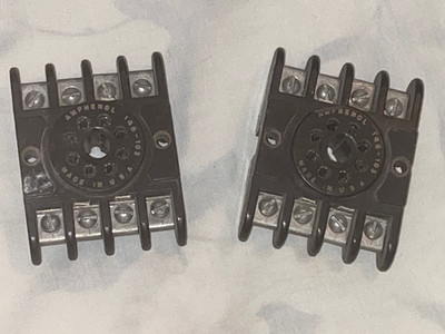 TWO (2)  146-103 Amphenol 8 Pin Relay Sockets, FREE SHIPPING
