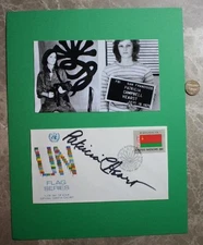 Hearst Newspaper Heiress Patty Hearst signed autographed SLA Mugshot photo FDC -