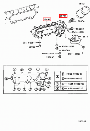Genuine LandCruiser 105 100 Series 1HD FTE 1HZ Oil Cooler Cover w Gasket - Picture 7 of 16