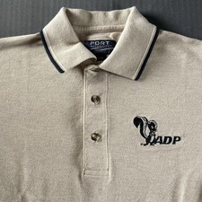 Lockheed Martin Shirt Mens XS Beige Skunk Works ADP military Polo Embroidered