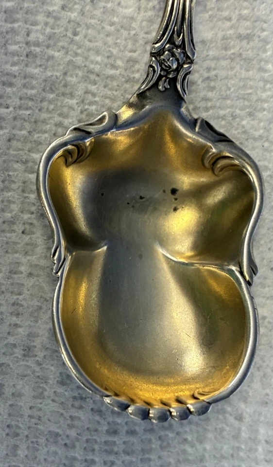 1892 Toalha Colher de Açúcar Esterlina com Lavagem Dourada - Padrão Inglês Antigo - Imagem 3 de 4