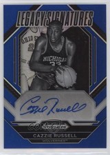 2023-24 Prizm Draft Picks Legacy Signatures Blue 20/125 Cazzie Russell Auto x2o