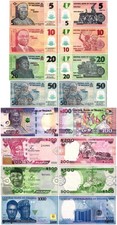 Nigeria 5-1000 Naira 8 Pieces Set, 2017-2024, P-34s-49c, UNC