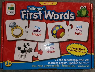 A29-Match It! First Words, 30 Self-Correcting Puzzle Set, Learning Journey Brand