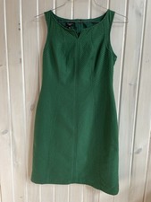 Talbots Sheath Dress Size 6P Green Textured Diamond Pattern Sleeveless Lined