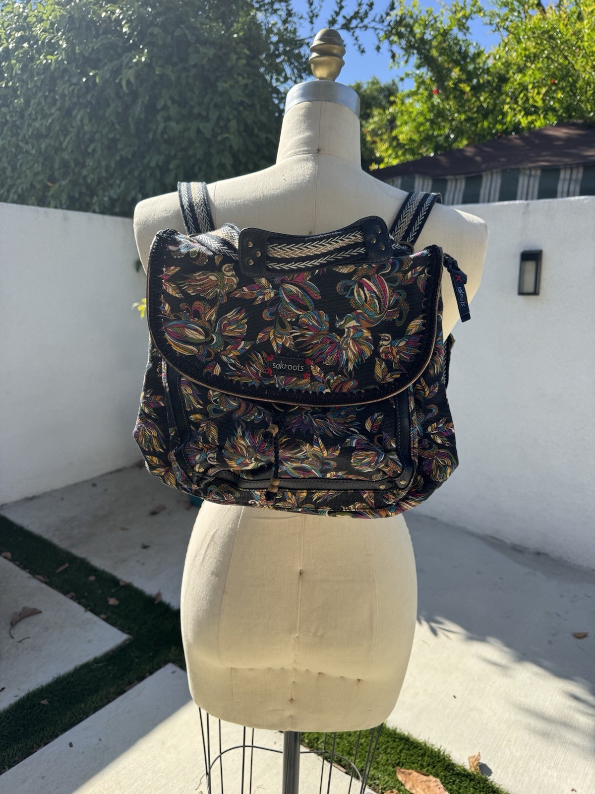 Sakroots Convertible Backpack Large Shoulder Cros… - image 3