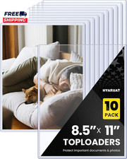 8.5 X 11 Hard Plastic Sheet Protectors Rigid Clear Toploaders for Documents