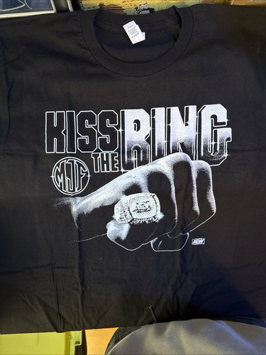 All Elite Crate MJF Kiss The Ring Shirt Large L AEW Maxwell Jacob Friedman - Picture 1 of 1