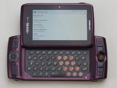 T-Mobile Sharp Sidekick LX (2009) (PV300) Purple Swivel Phone
