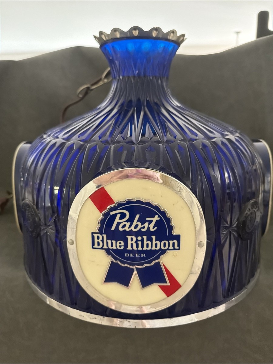 Vintage PABST BLUE RIBBON Hanging Lamp Light Sign Working | eBay