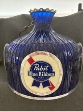 Vintage PABST BLUE RIBBON Hanging Lamp Light Sign Working