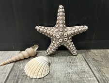 Glazed textured porcelain beige small Starfish Nautical Decorative Ornament 11cm
