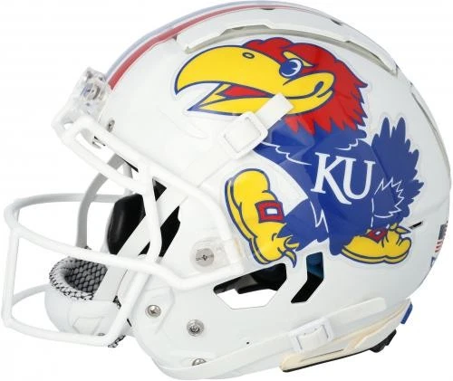 Kansas Jayhawks Team-Issued White Helmet from the Football Program NR81044696 - Image 2 of 2