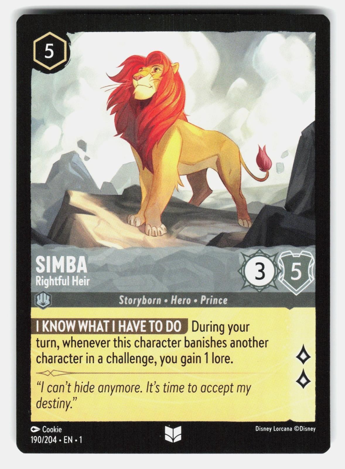 The First Chapter Simba Uncommon #190/204