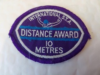 Vintage Swimming Badge Sew On 10 Meters