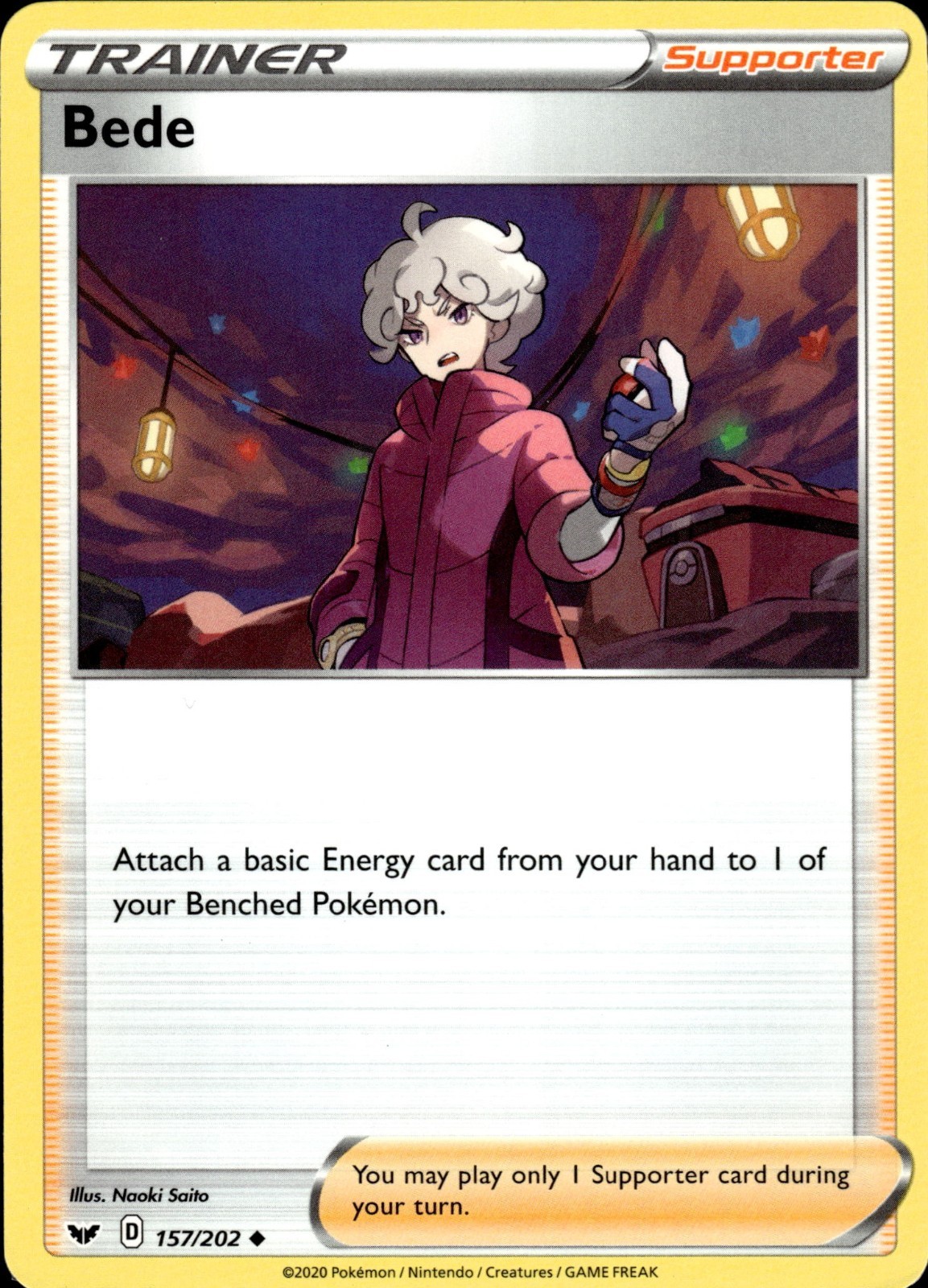 Bede 157/202 | Sword & Shield - Base Set | Pokemon TCG | English | Uncommon
