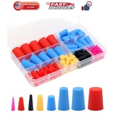 110PCS Silicone Rubber Tapered Plug, Rubber S...