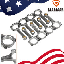 8PCS 5140 I Beam 5.7" 2.1" Connecting Rods Set For Chevy SBC 350 Floating