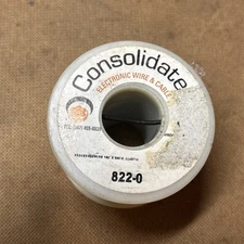 Consolidated Electronic Wire 822-0 Spool. NOS still In wrapped In plastic.