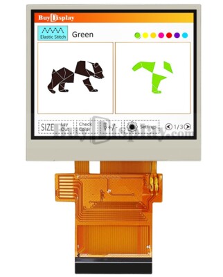 Square 2 inch 480x360 IPS TFT LCD Display SPI+RGB Interface