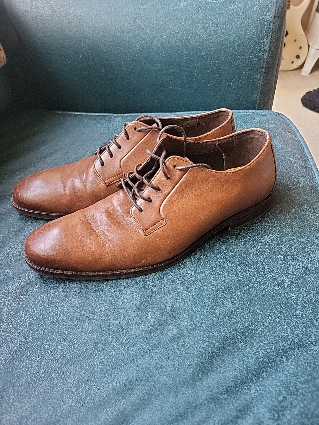 SAOLA Cole Haan da uomo Osborn 360 punta piatta derby Oxford taglia 10 M marrone chiaro britannico C33387