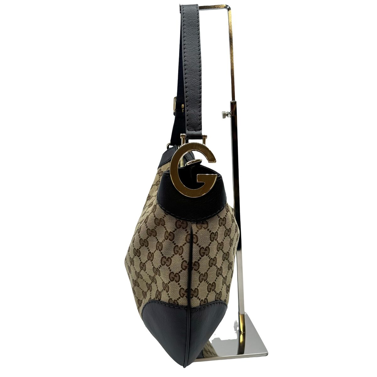 Authentic GUCCI GG Shoulder Bag 211810 Brown Canvas Authentic GUCCI GG Shoulder Bag 211810 Brown Canvas