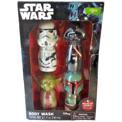 Star Wars Body Wash 4 Character Set NEW Unopened