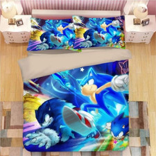 Sonic the hedgehog ver9 Full Bedding Duvet Covers Set 4pcs 