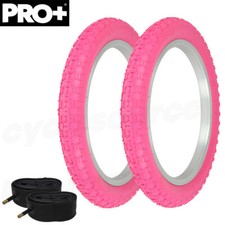 PRO Bicycle TIRES 16" x 2.125" PINK COMP III STYLE 2 TIRES TUBES BMX