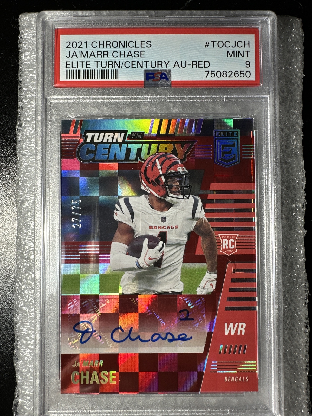 JaMarr Chase Panini Chronicles Elite Turn of the Century Autographs #TOCJCH Red