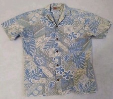Boys Hilo Hattie hawaiian short sleeve shirt XL blue floral