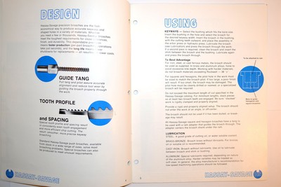 HASSEY-SAVAGE BROACHES CATALOG #RR1002 guide keyway bushing hexagon square  data | eBay
