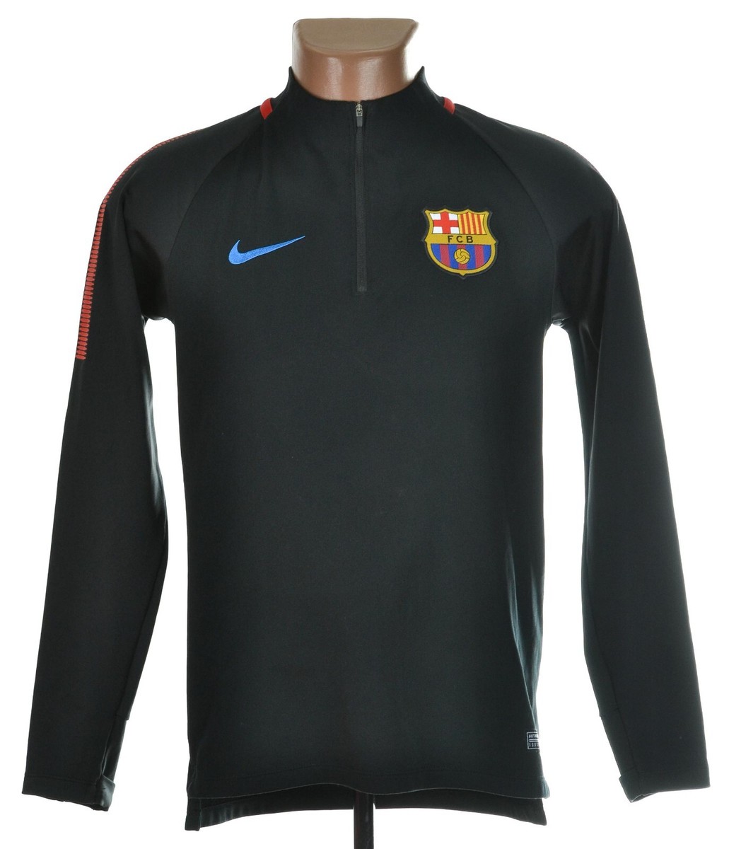 BARCELONA 2017/2018 FOOTBALL 1/4 ZIP DRILL TOP JERSEY NIKE SIZE S