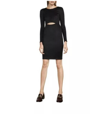 BCBGMAXAZRIA Women's Long-Sleeve Cutout Dress - Black - Size XXS
