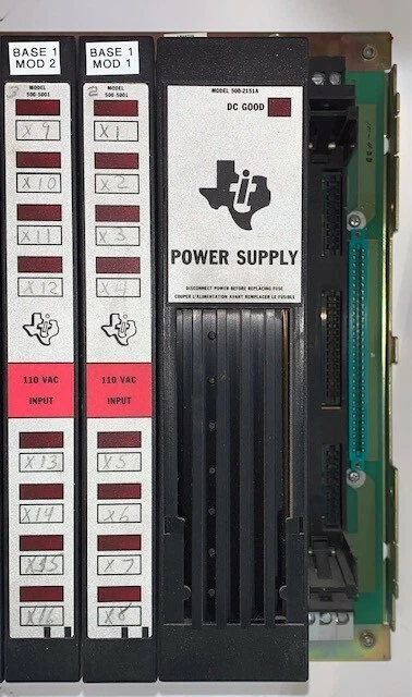 TI POWER SUPPLY 500-2151A 13 SLOT (10) 500-5001 INPUT (3) 500-5007 INPUT 110 V - Image 2 of 4