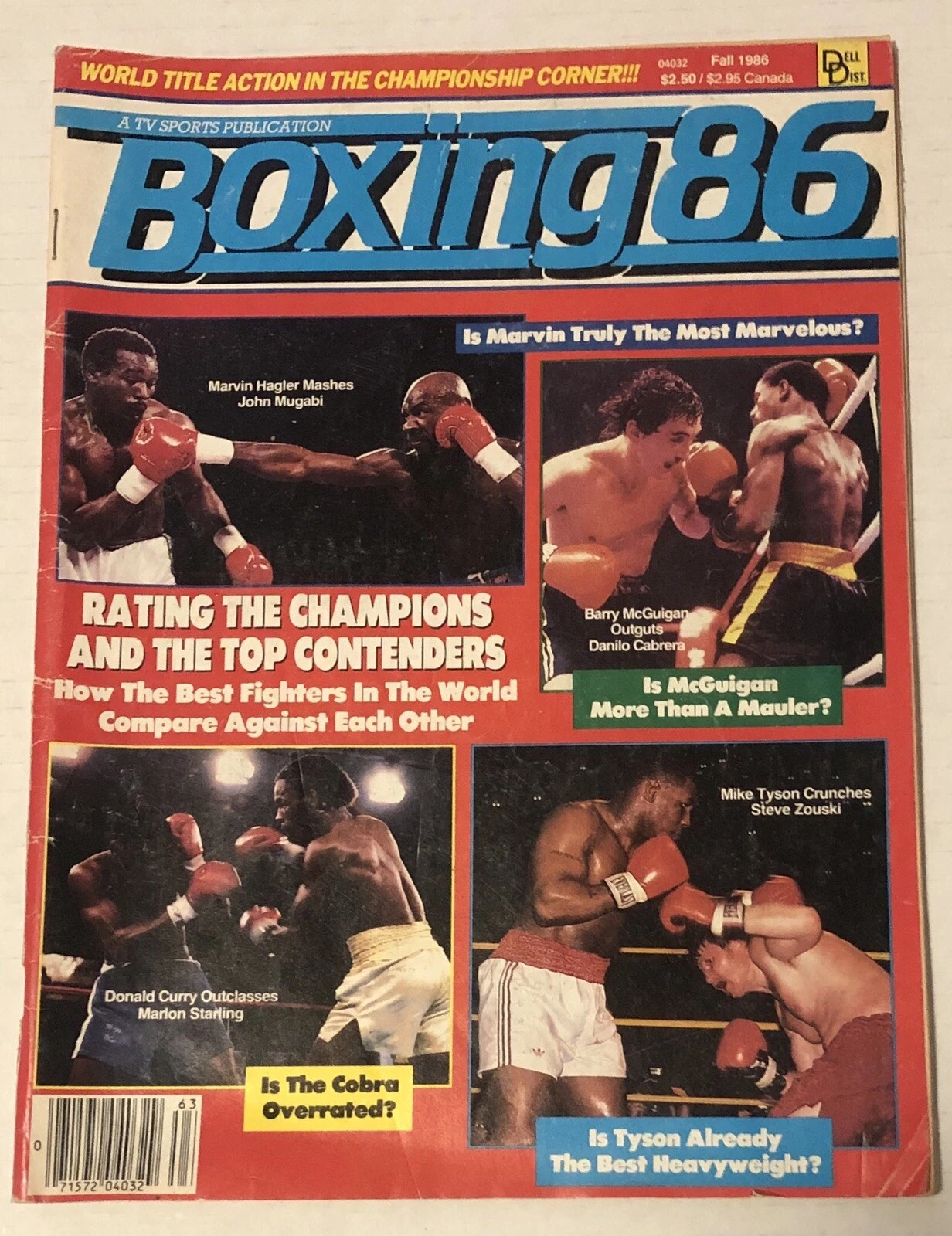 Boxing 86 Magazine Mugabi Vs Hagler - Mike Tyson Vs Zouski 1986 - 画像1/10