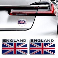 2pcs Vehicle Sticker 3D Metal England Flag Logo Car Emblem Badge Decal Accessory