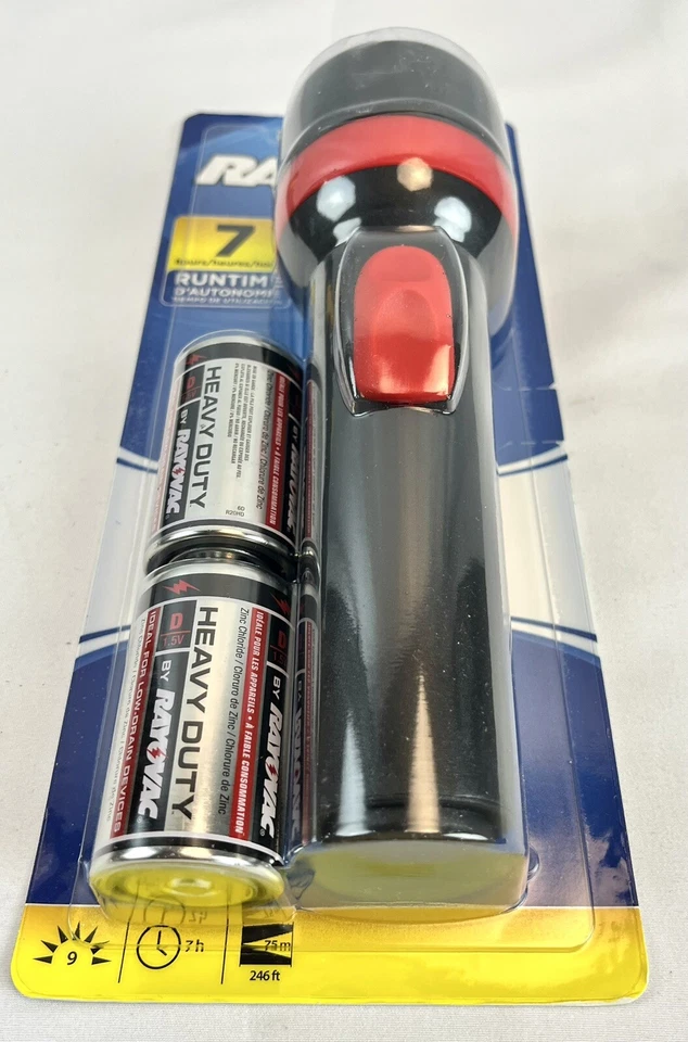 RAYOVAC E2D-BC Flashlight with 2 D Batteries RED - Image 2 of 4