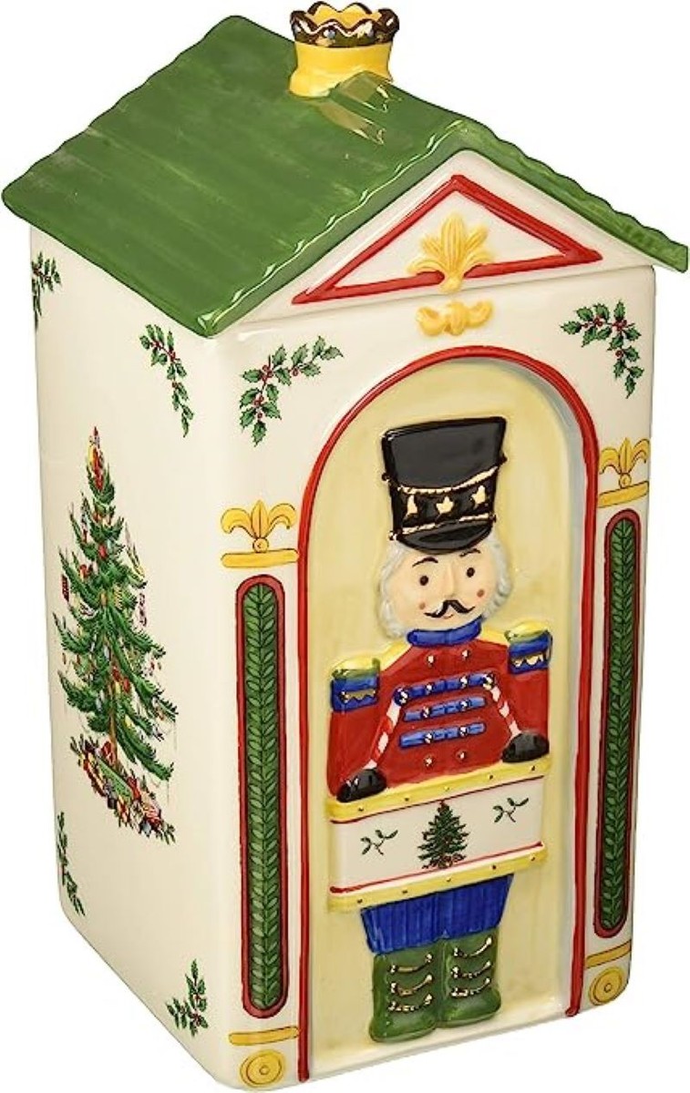 Spode Christmas Tree Collection Nutcracker Cookie Jar | 12. Inch