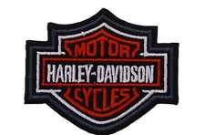 Harley Davidson shield patch red patch iron on patch sew on  patch 3 x 2.5 inch