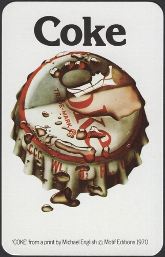 Playing Cards Single Card Old Vintage * COKE - COCA COLA  Advertising Art Design