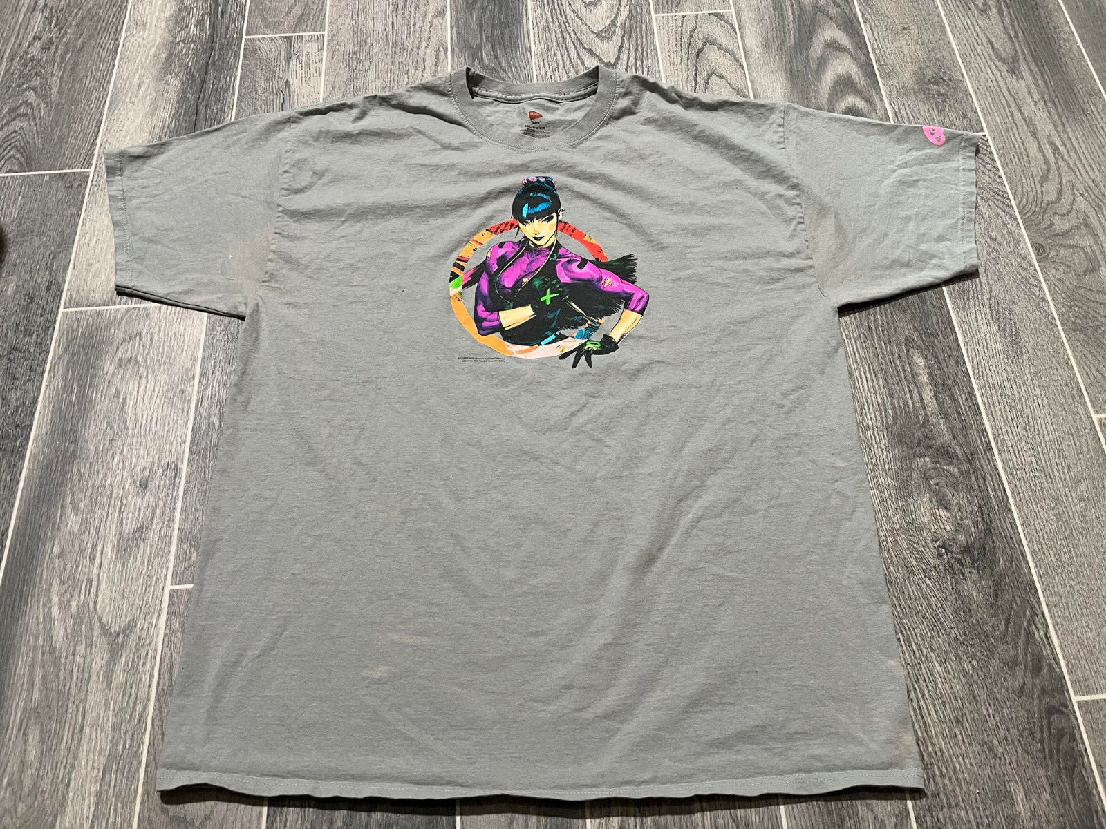 T-shirt Graphitti Designs Batman Joker XL - Sérigraphie Spray Paint Logo - Gris