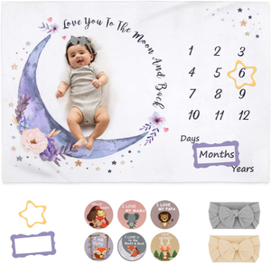 Colored Milestone Blocks from Mud Pie (Pink or Blue) | eBay