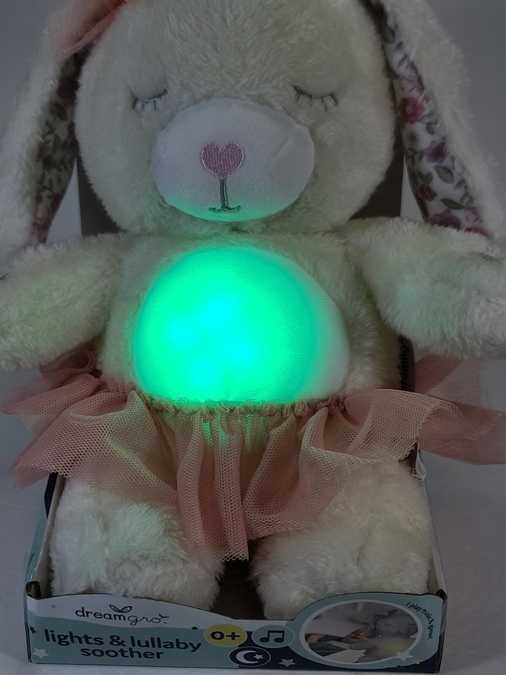 DreamGro Rabbit Baby Color Changing Light & Lullaby Soother Music Tummy ...