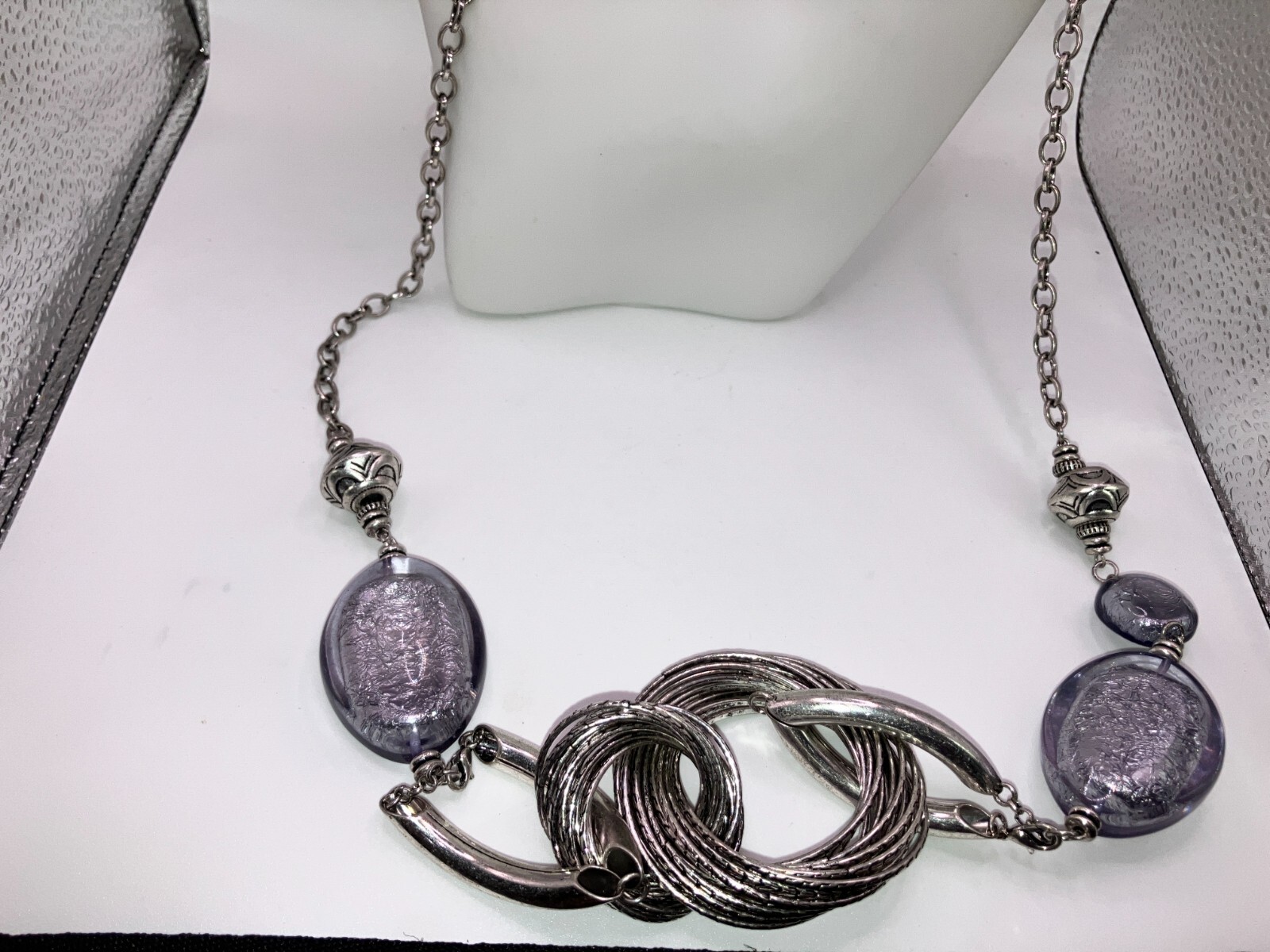 PREMIER DESIGNS Silver-Tone Statement Chunky Vint… - image 8