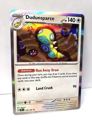 dudunsparce pokemon card Amazon.com: Dudunsparce 129/162 Temporal Forces