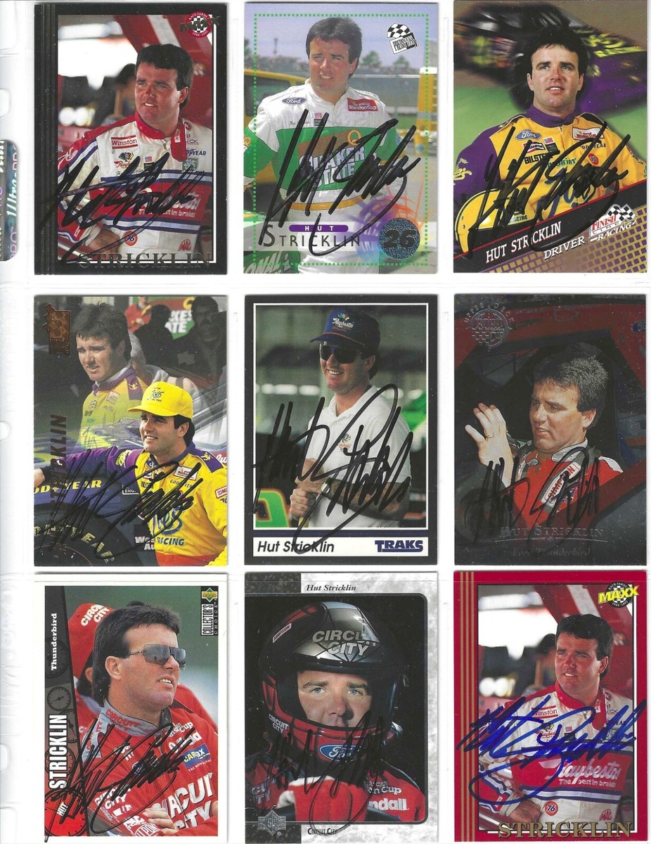 1997 Collector's Choice-Auto NOT from/pack-#8 Hut Stricklin-ONE