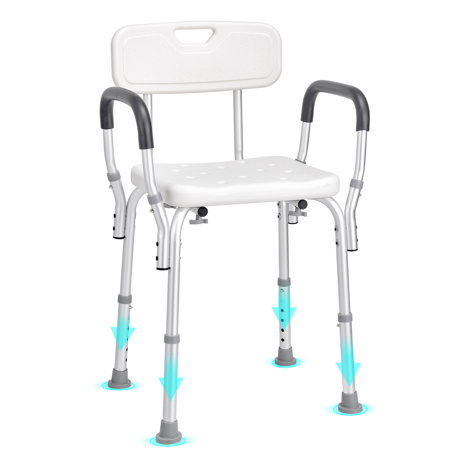 VEVOR Shower Chair Bath Bench Seat Stool with Back Arms - Main Image