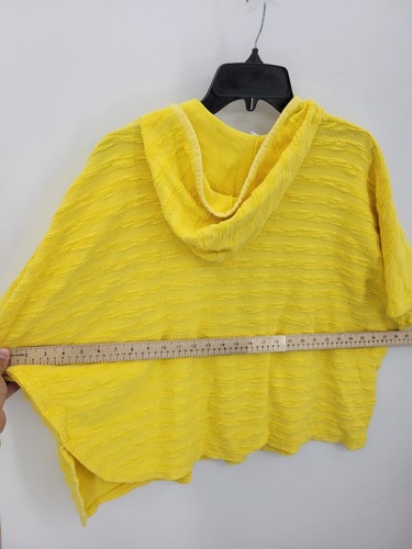 Janie and Jack Swim Cover Up Girls 10 Yellow Textured Stripe Terry Hooded Beach - Picture 5 of 9