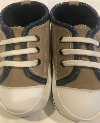 Baby Deer Soft Sole Leather Tennis Shoes Size 3 Childs First Kicks